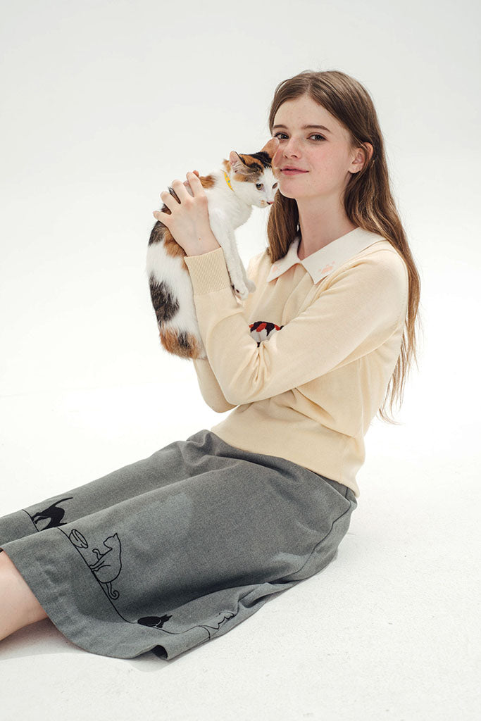 Feline Fling Skirt (Grey)