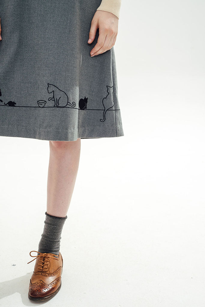 Feline Fling Skirt (Grey)