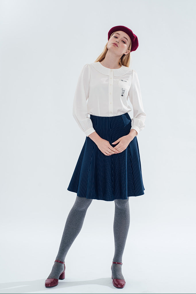 Academia Pinstripe Skirt