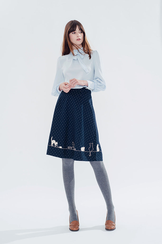 Feline Fling Skirt (Dots)