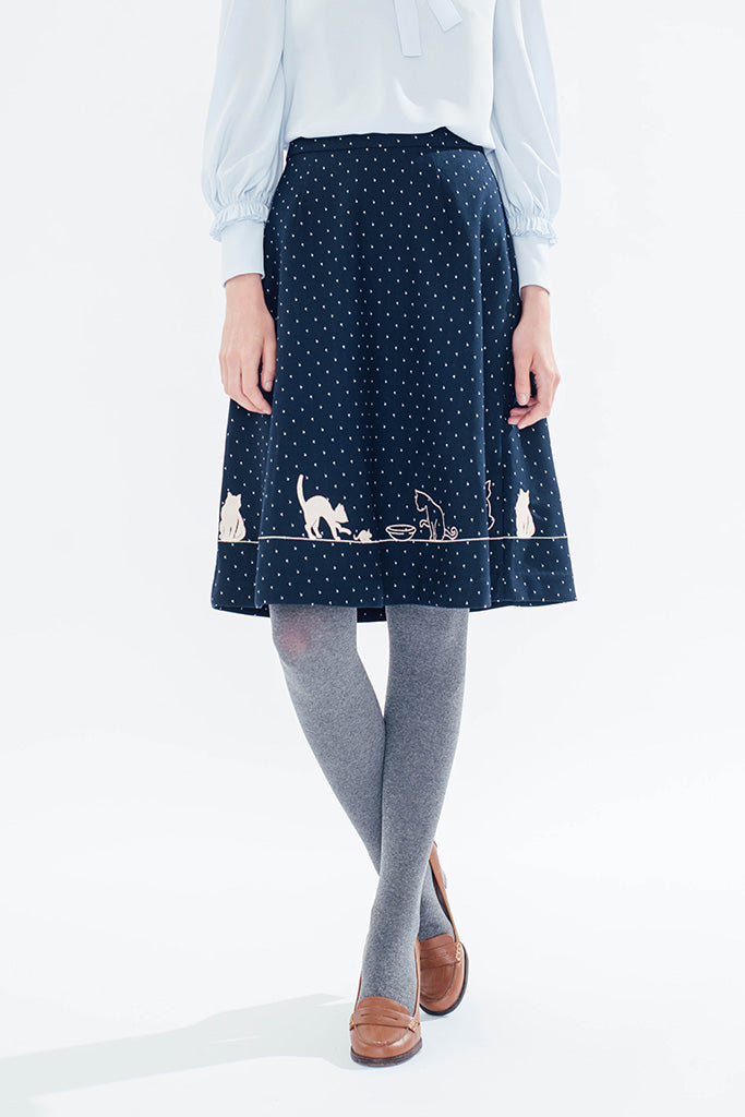 Feline Fling Skirt (Dots)