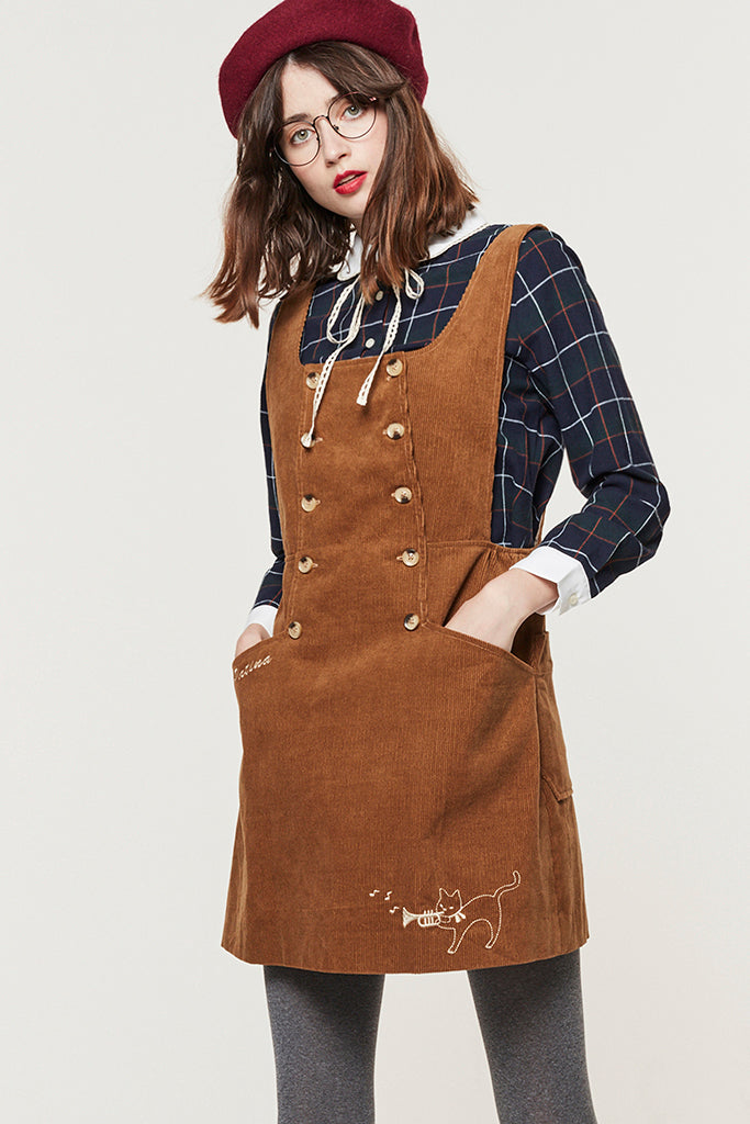 Moorland Melody Pinafore (Toffee) – Miss Patina