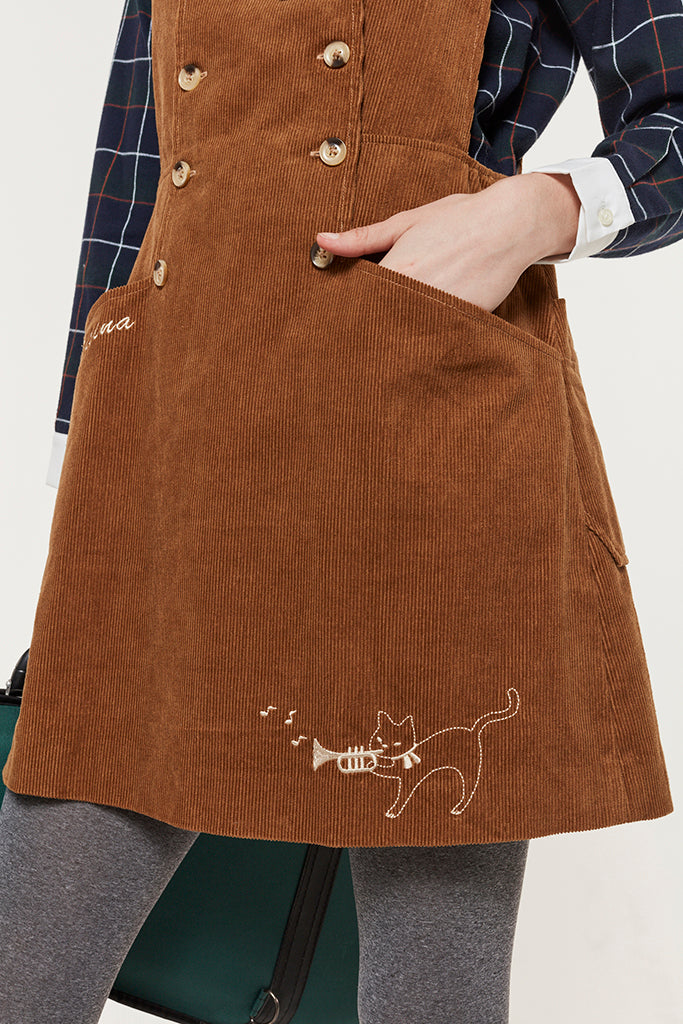 Moorland Melody Pinafore (Toffee)