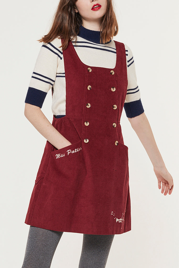 Moorland Melody Pinafore (Crimson)