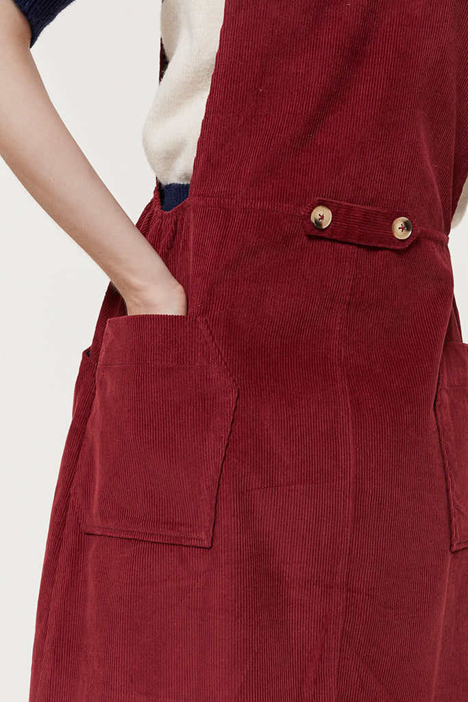 Moorland Melody Pinafore (Crimson)