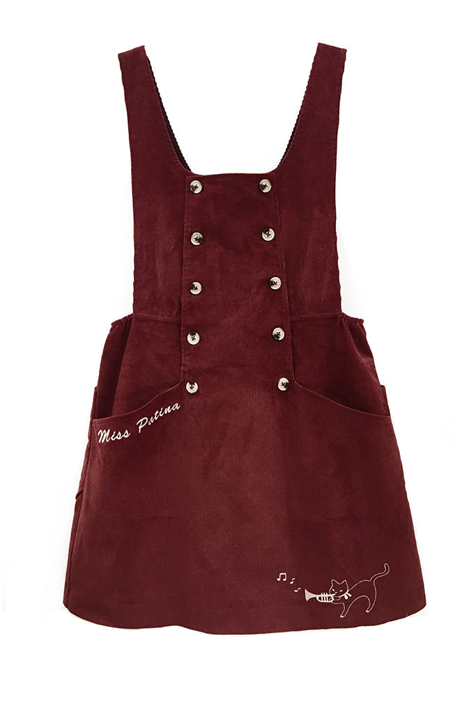 Moorland Melody Pinafore (Crimson)