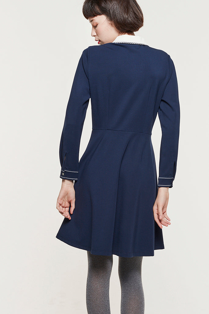 Nifty Kitty Dress(Navy)