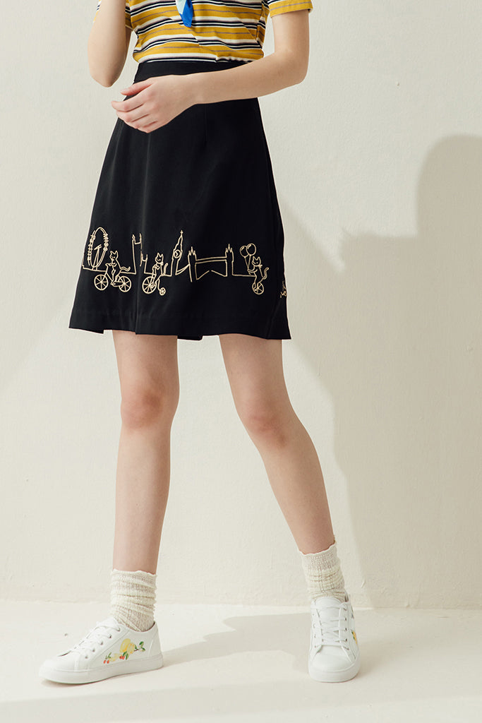 London Bicycat Skirt (Black)