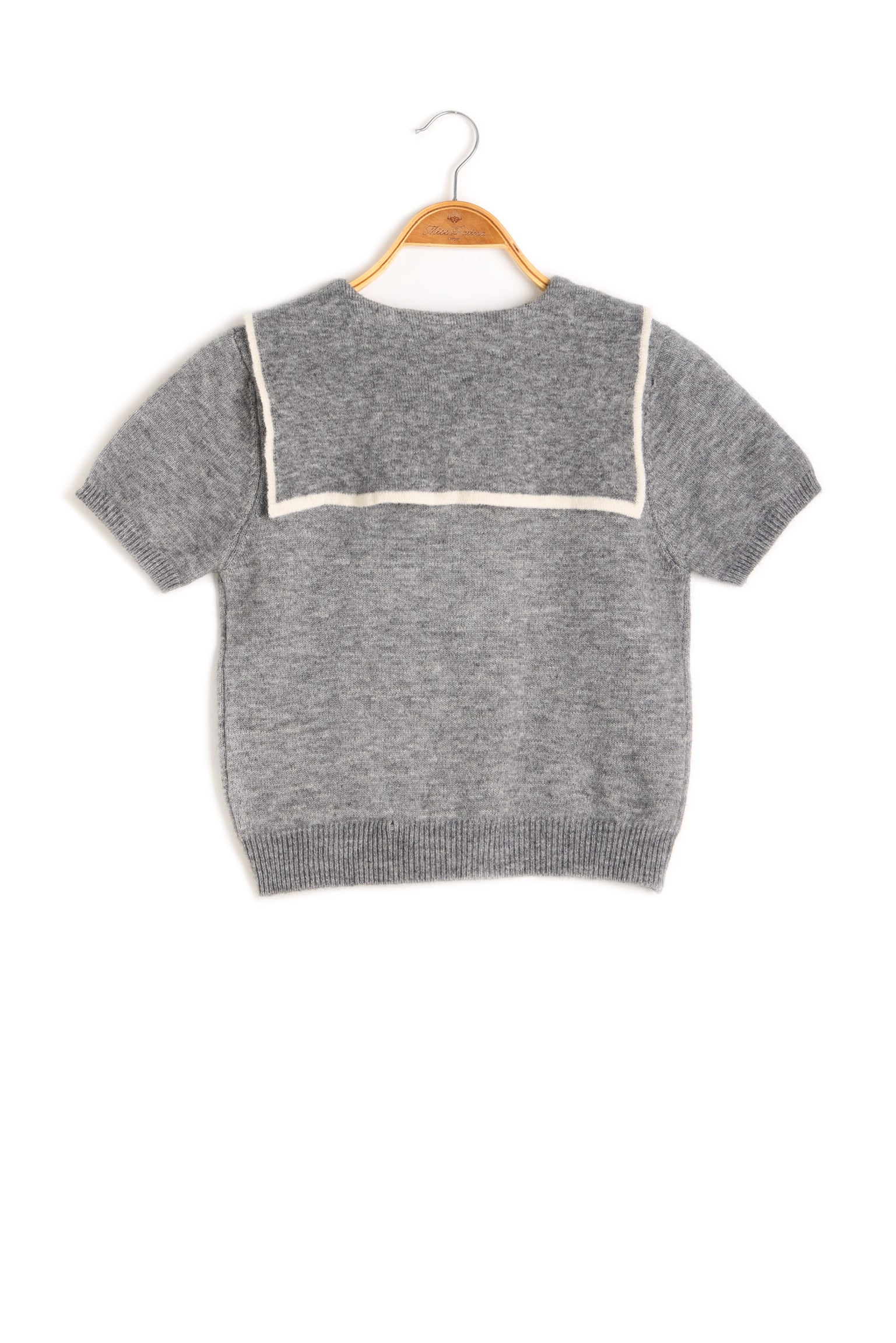 1930 Sailor Kitty Knit Top (Grey)