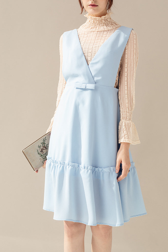 Keira Pinafore Dress (Sky)