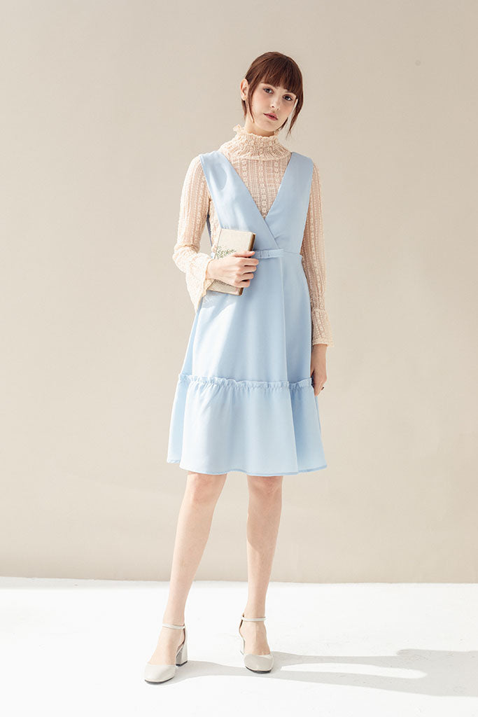 Keira Pinafore Dress (Sky)