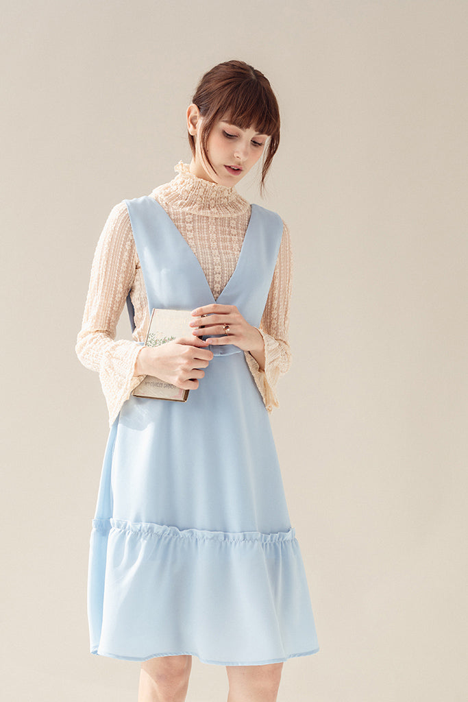 Keira Pinafore Dress (Sky)