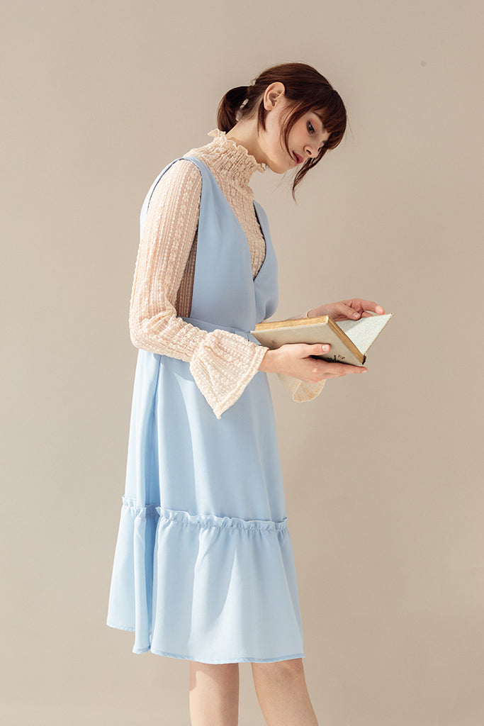 Keira Pinafore Dress (Sky)