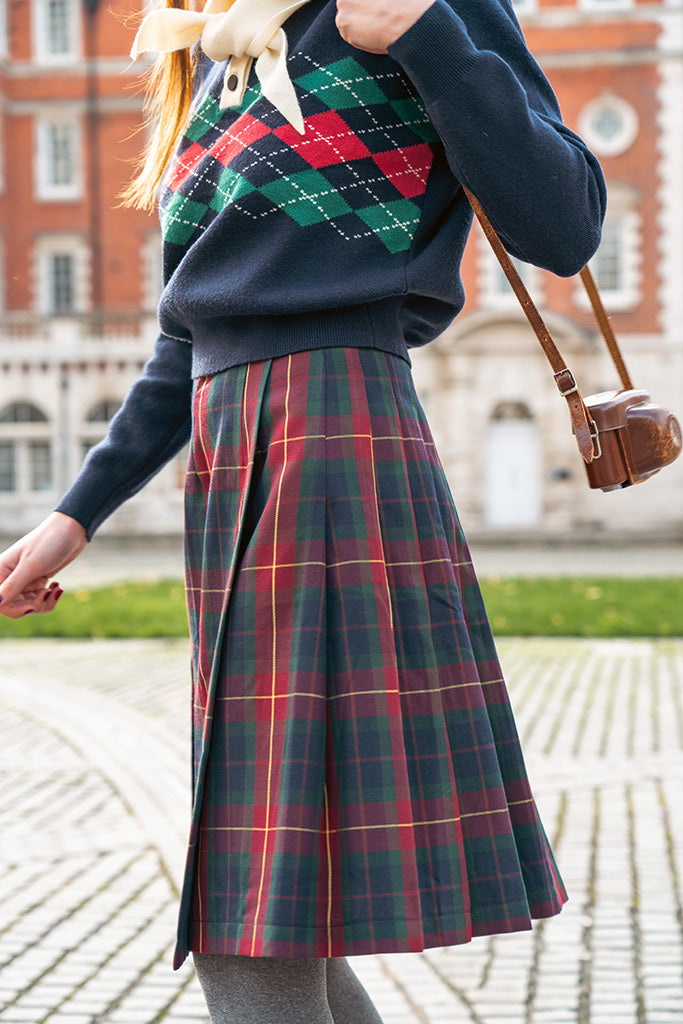 Tartan Pleated Skirt