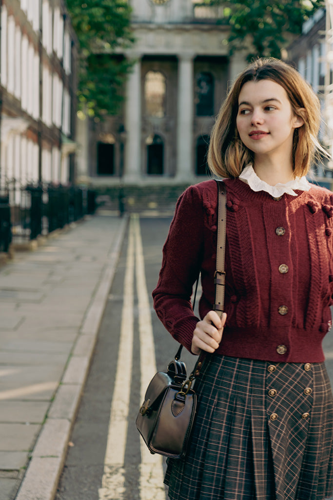 Clive Bell Cardigan (Burgundy)