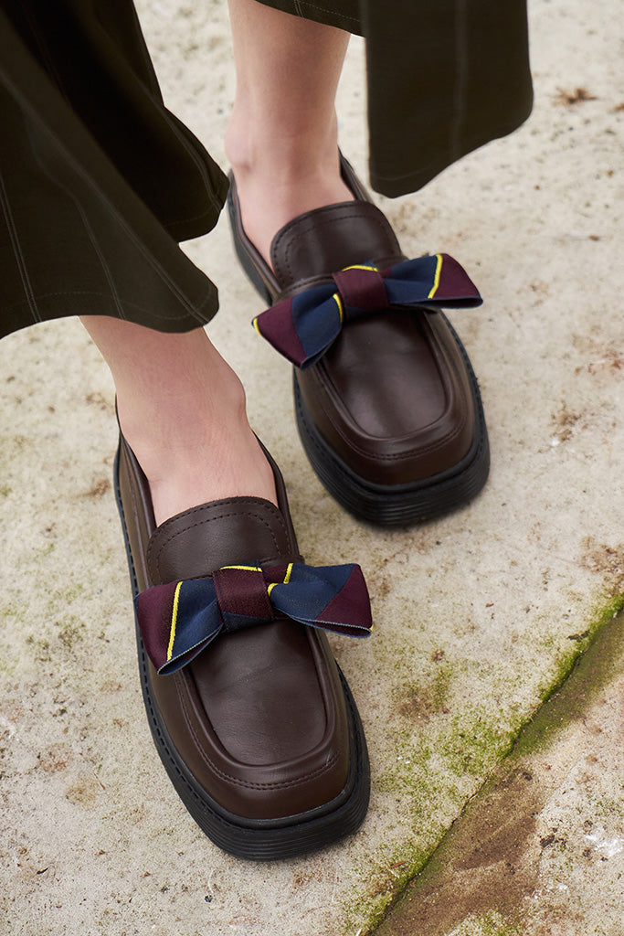 Henley Bow Square Toe Loafers