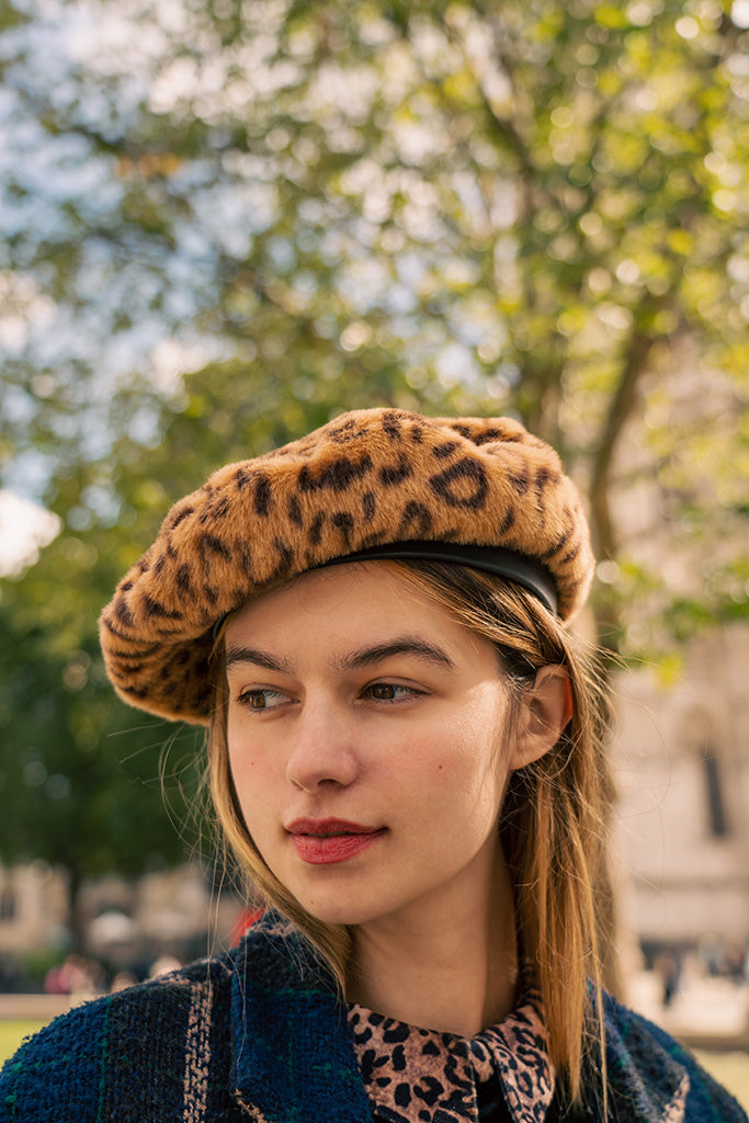 Carnaby Leopard Beret