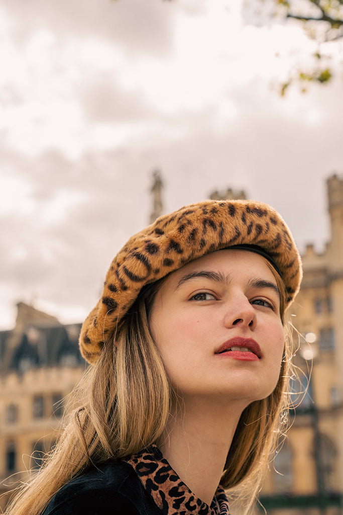 Carnaby Leopard Beret