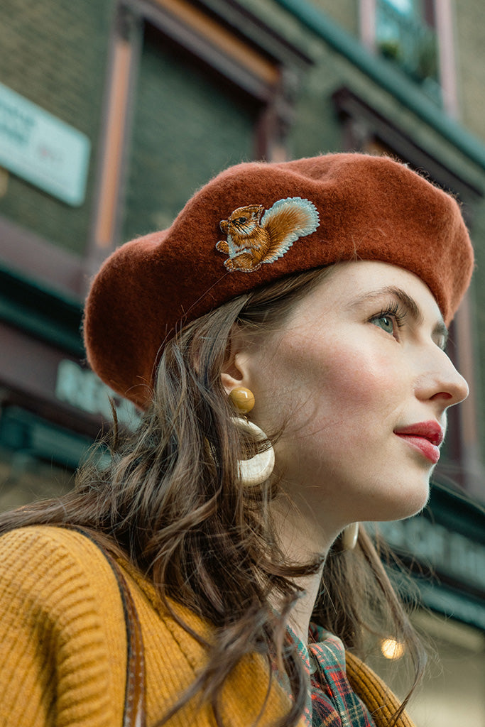 Frisky Squirrel Beret