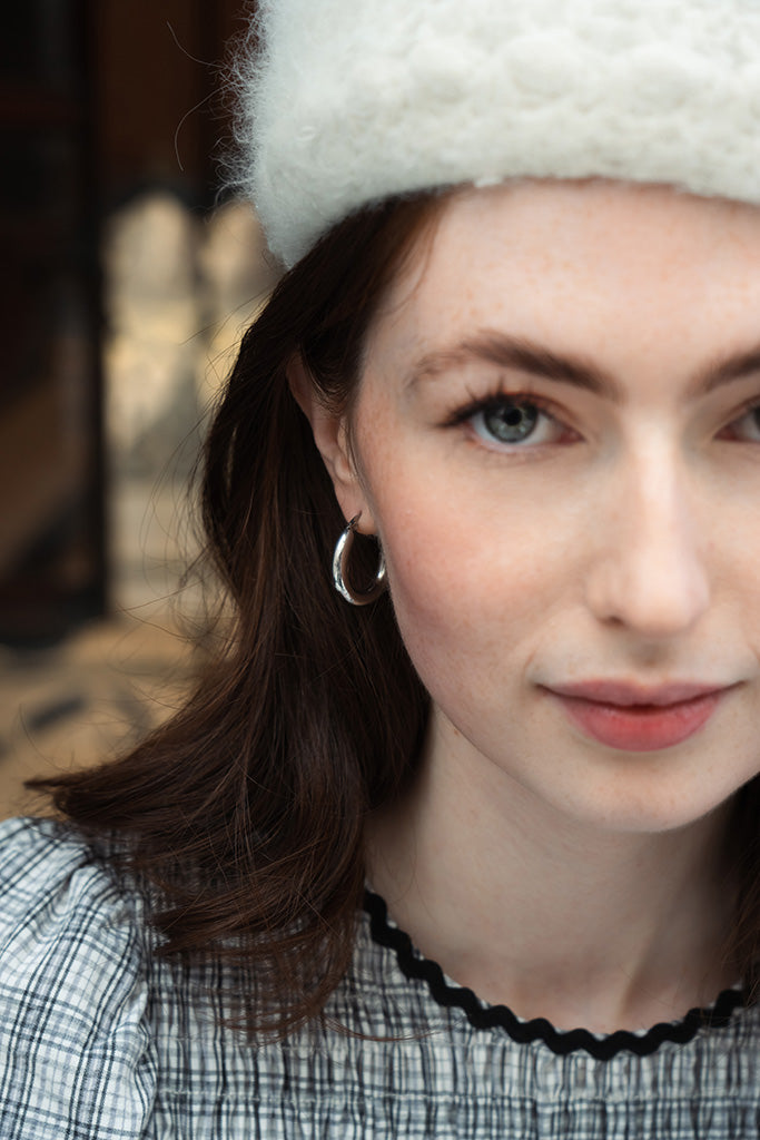 Winona Silver Hoop Earrings