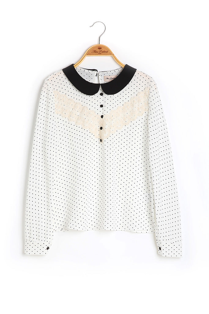 Lovelace Peterpan Collar Blouse - Main Image