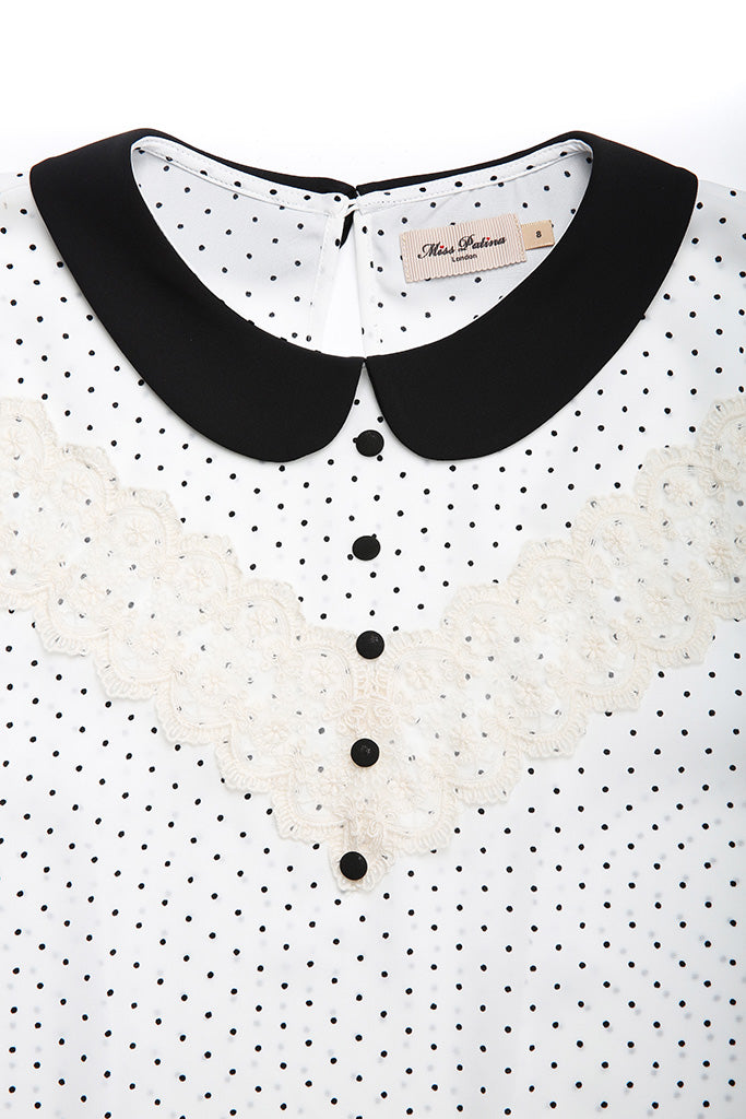 Lovelace Peterpan Collar Blouse