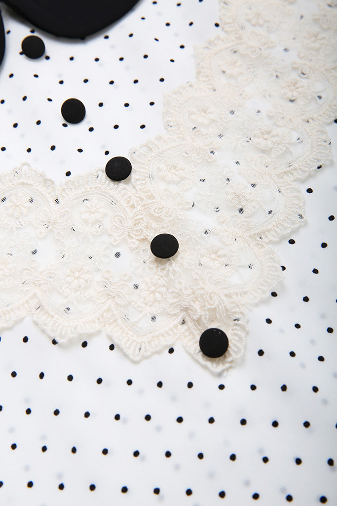 Lovelace Peterpan Collar Blouse