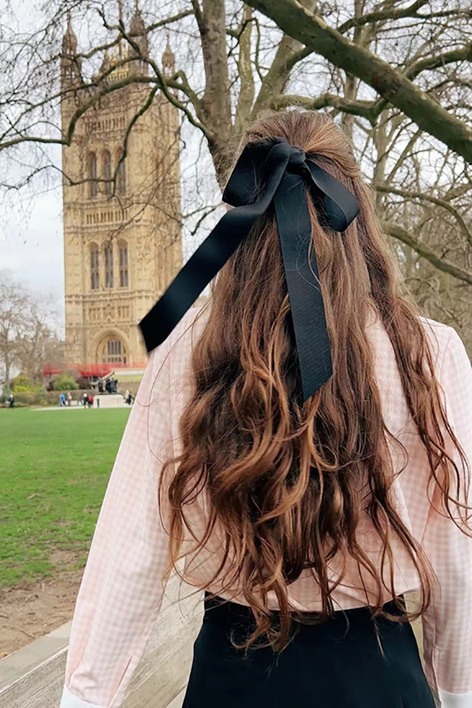 Katie Black Bow Hair Tie