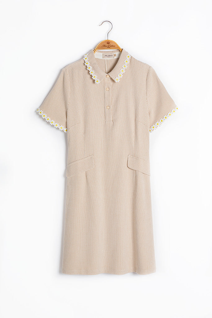 Colleen Daisy Dress (Beige)