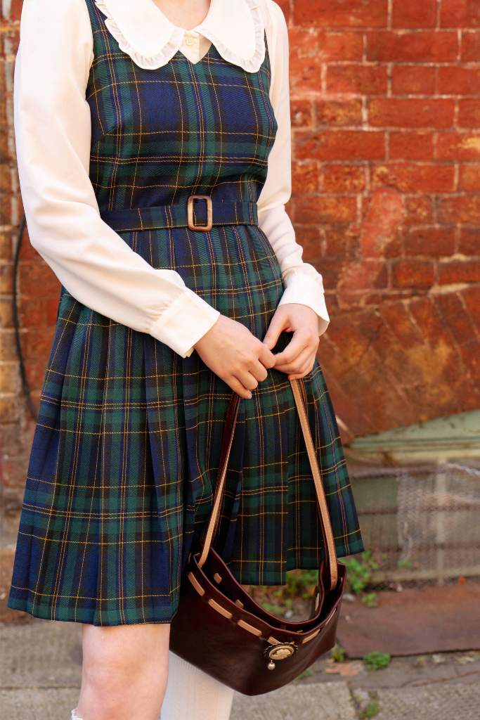Tartan online dress pinafore