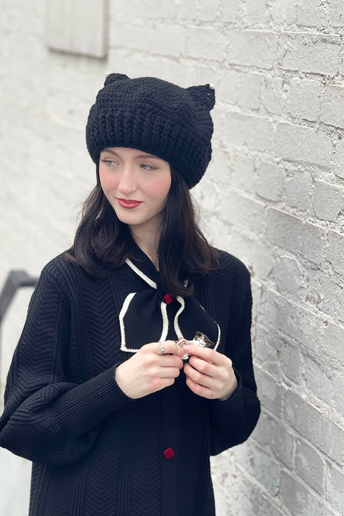 Purrty Kitty Crochet Hat