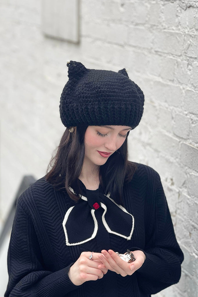 Purrty Kitty Crochet Hat