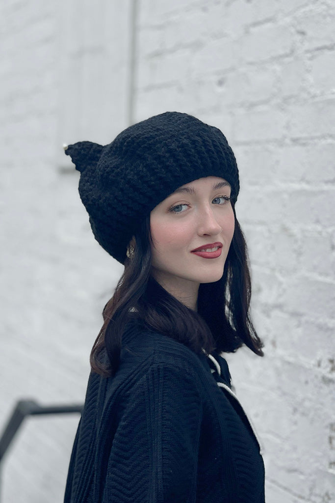 Purrty Kitty Crochet Hat