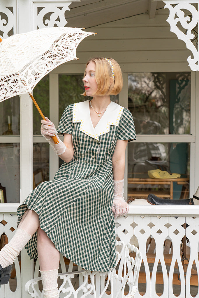 Francesca Gingham Daisy Dress