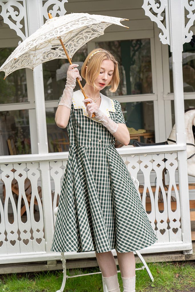 Francesca Gingham Daisy Dress