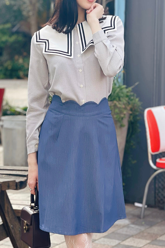 Isla Denim Petal Skirt