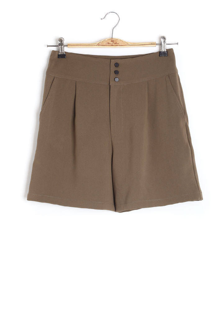 High-Waisted Safari Shorts