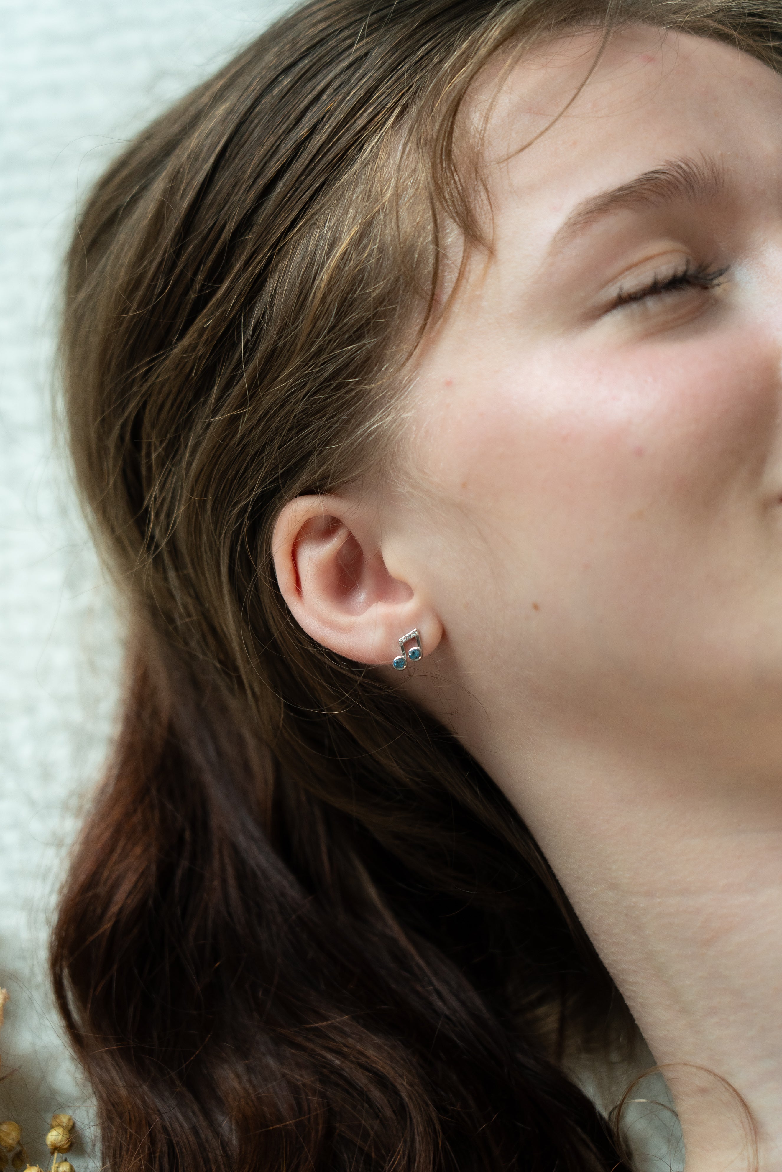 Music Note Earrings (925 Silver)