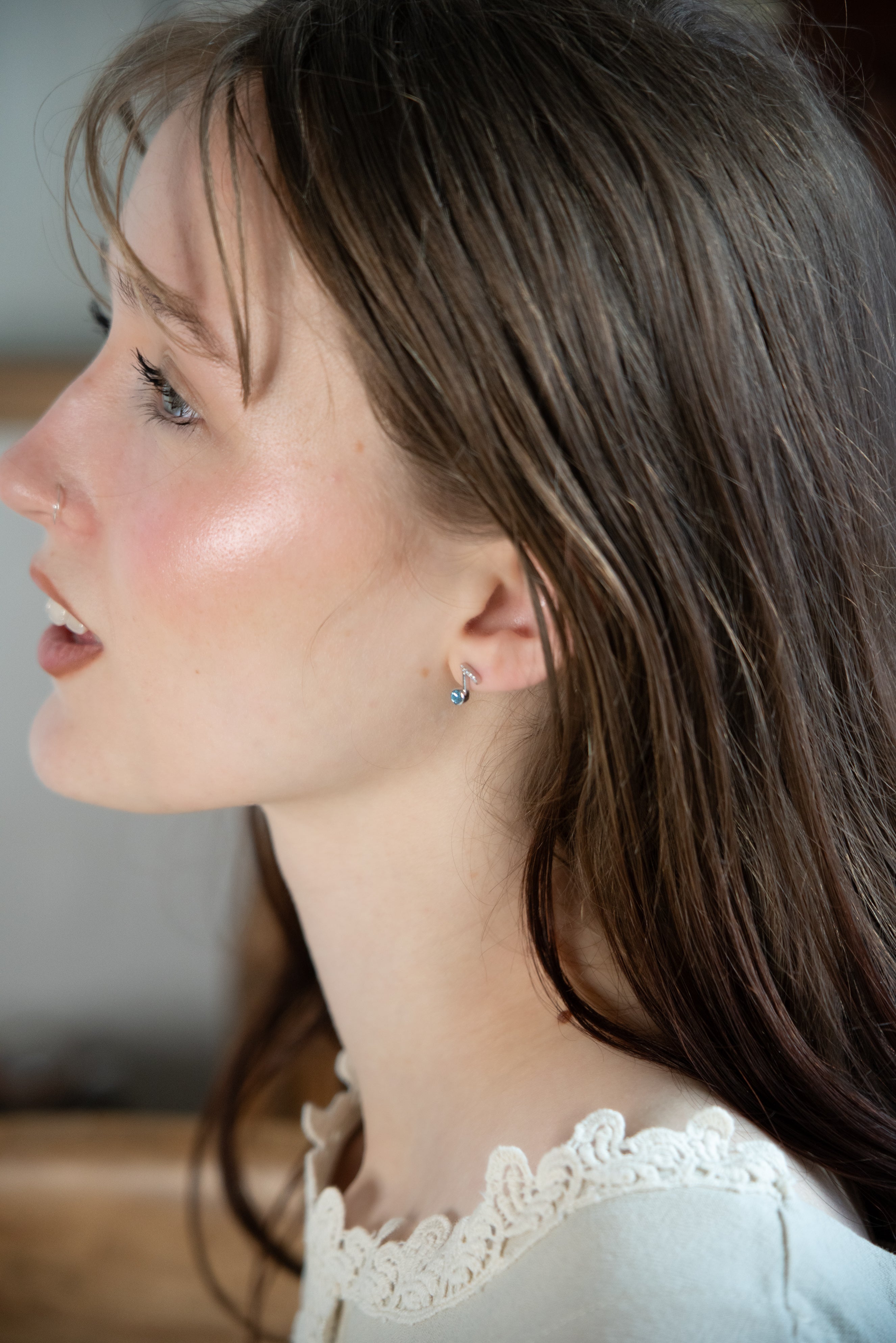 Music Note Earrings (925 Silver)
