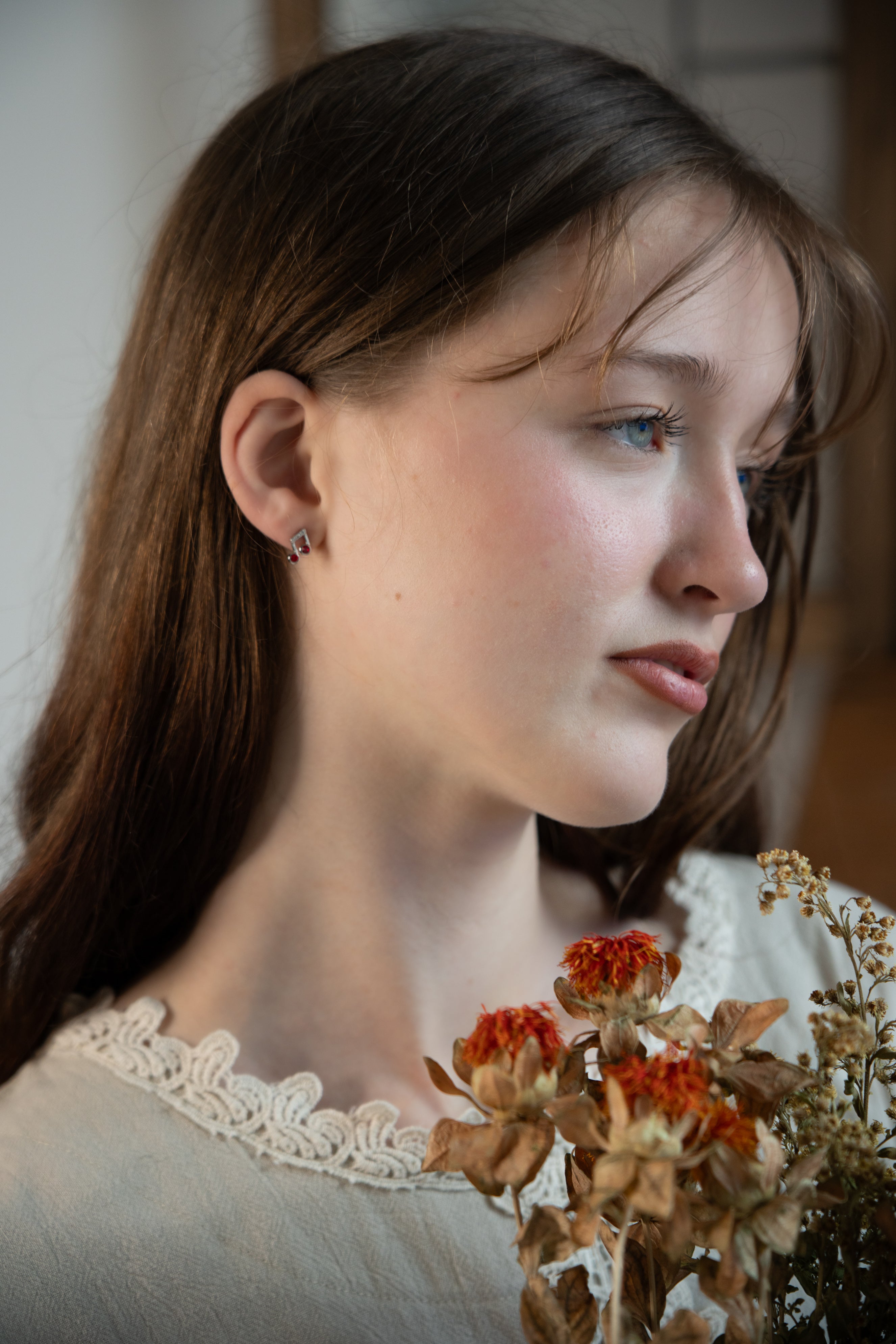 Music Note Earrings (925 Silver)