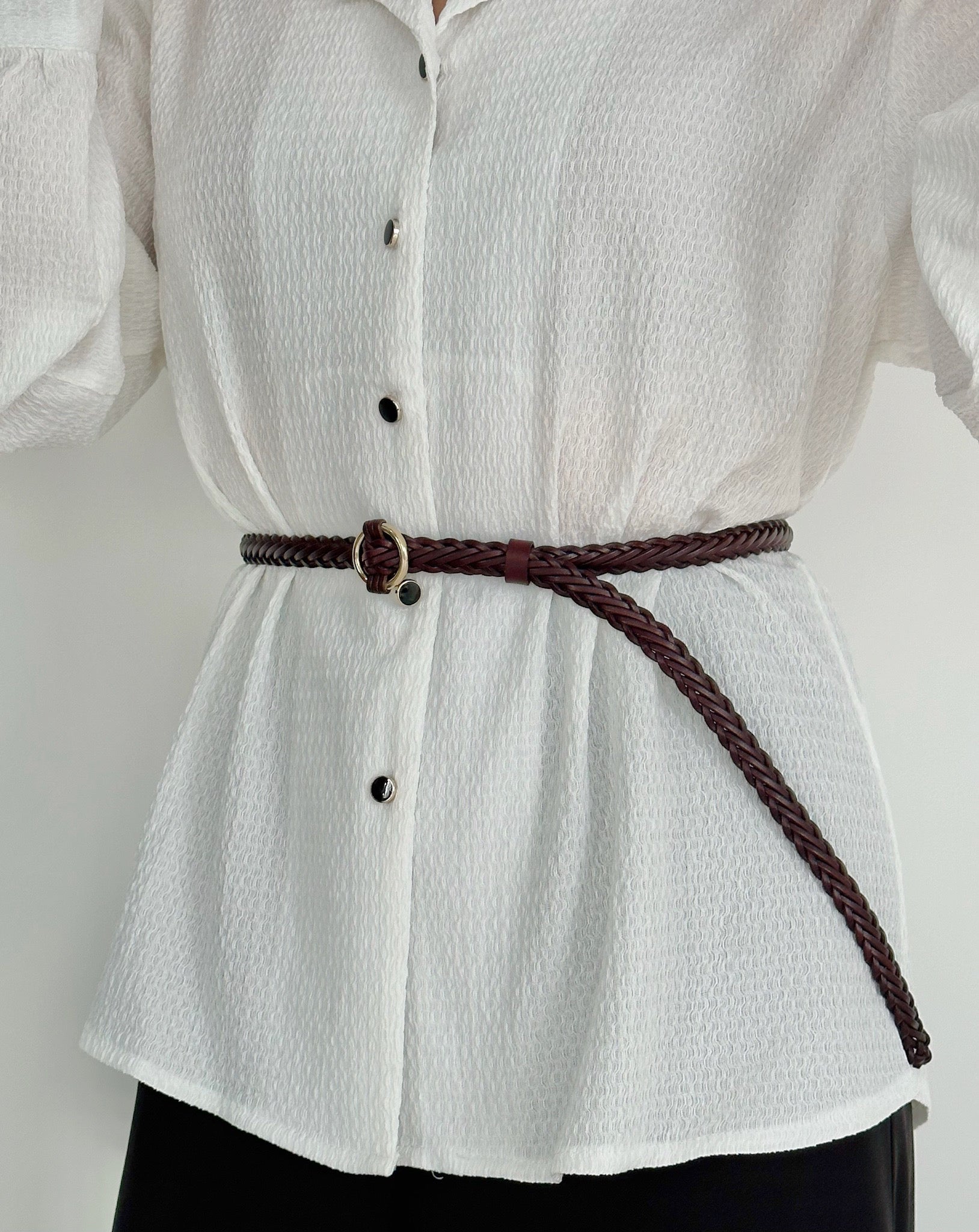 70s Woven Leather Belt