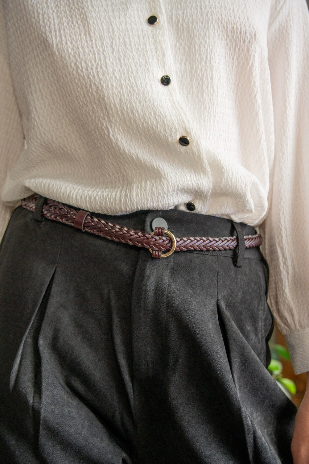 70s Woven Leather Belt