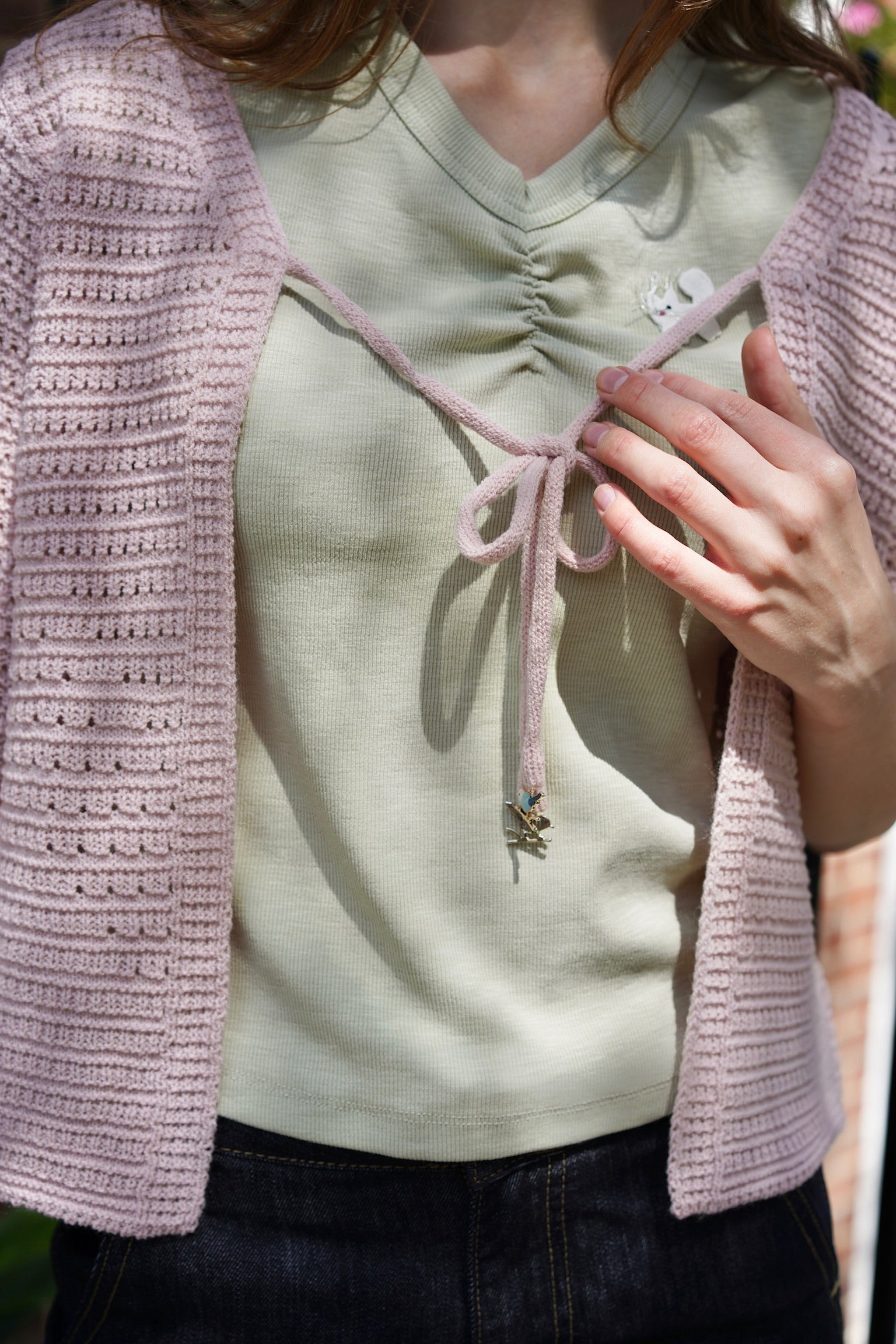 A Lucky Day Crochet Cardigan (Strawberry Delight)