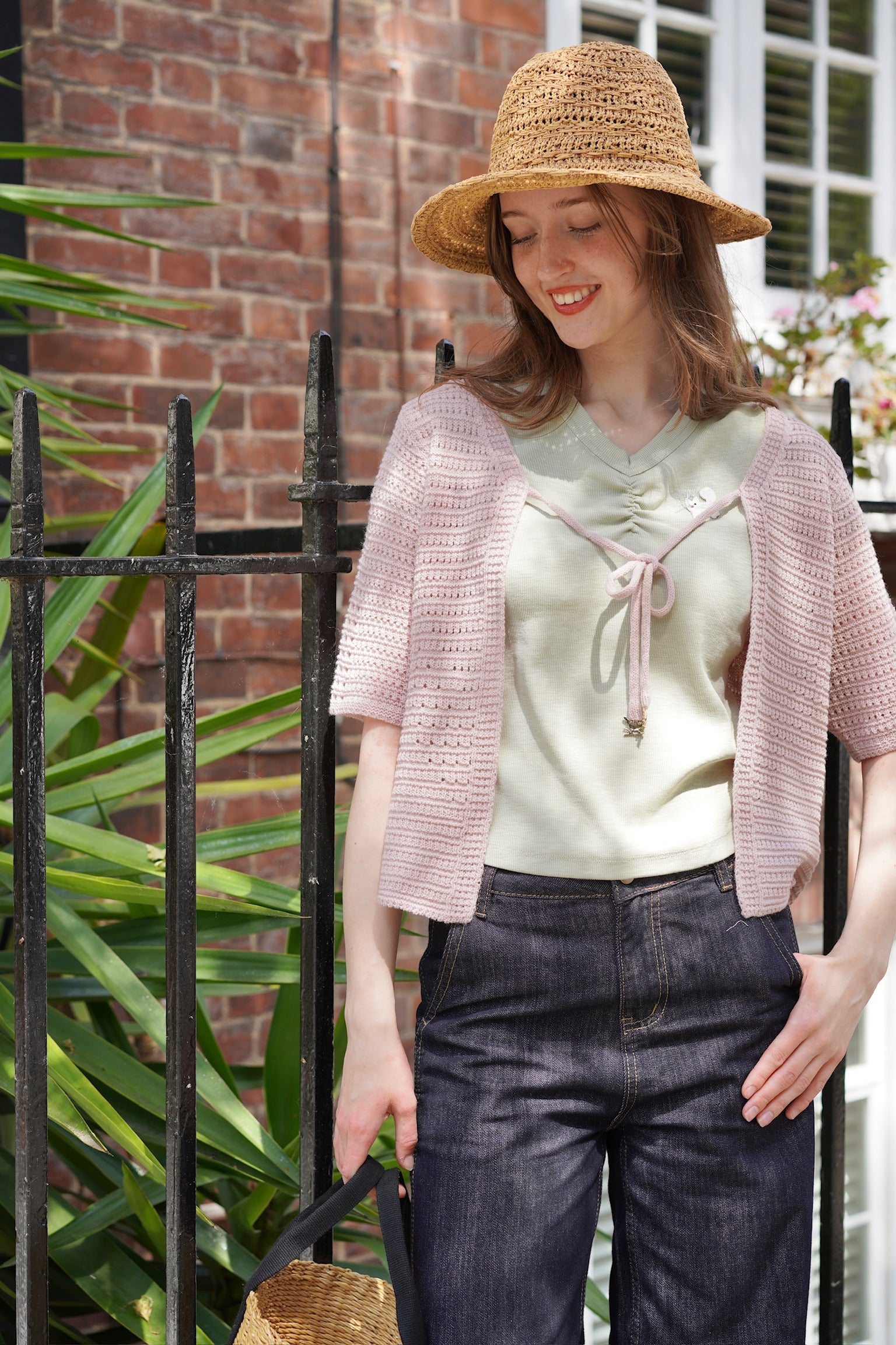 A Lucky Day Crochet Cardigan (Strawberry Delight)
