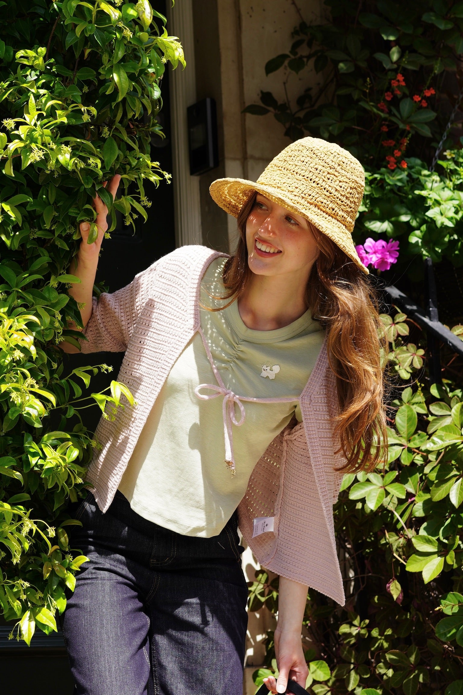 A Lucky Day Crochet Cardigan (Strawberry Delight)
