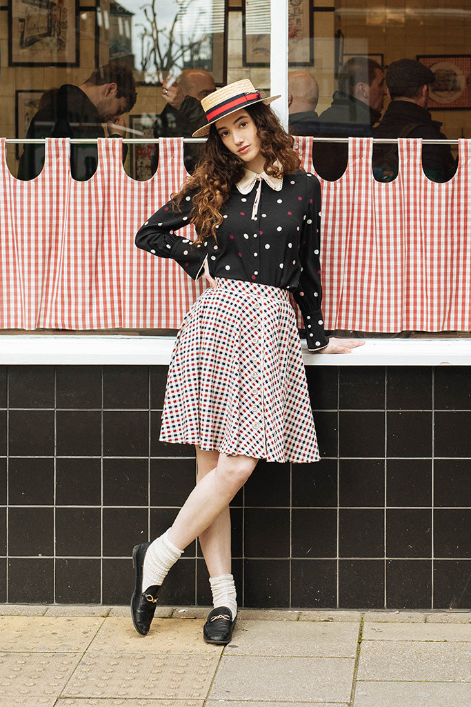 Alexis gingham outlet imari skirt