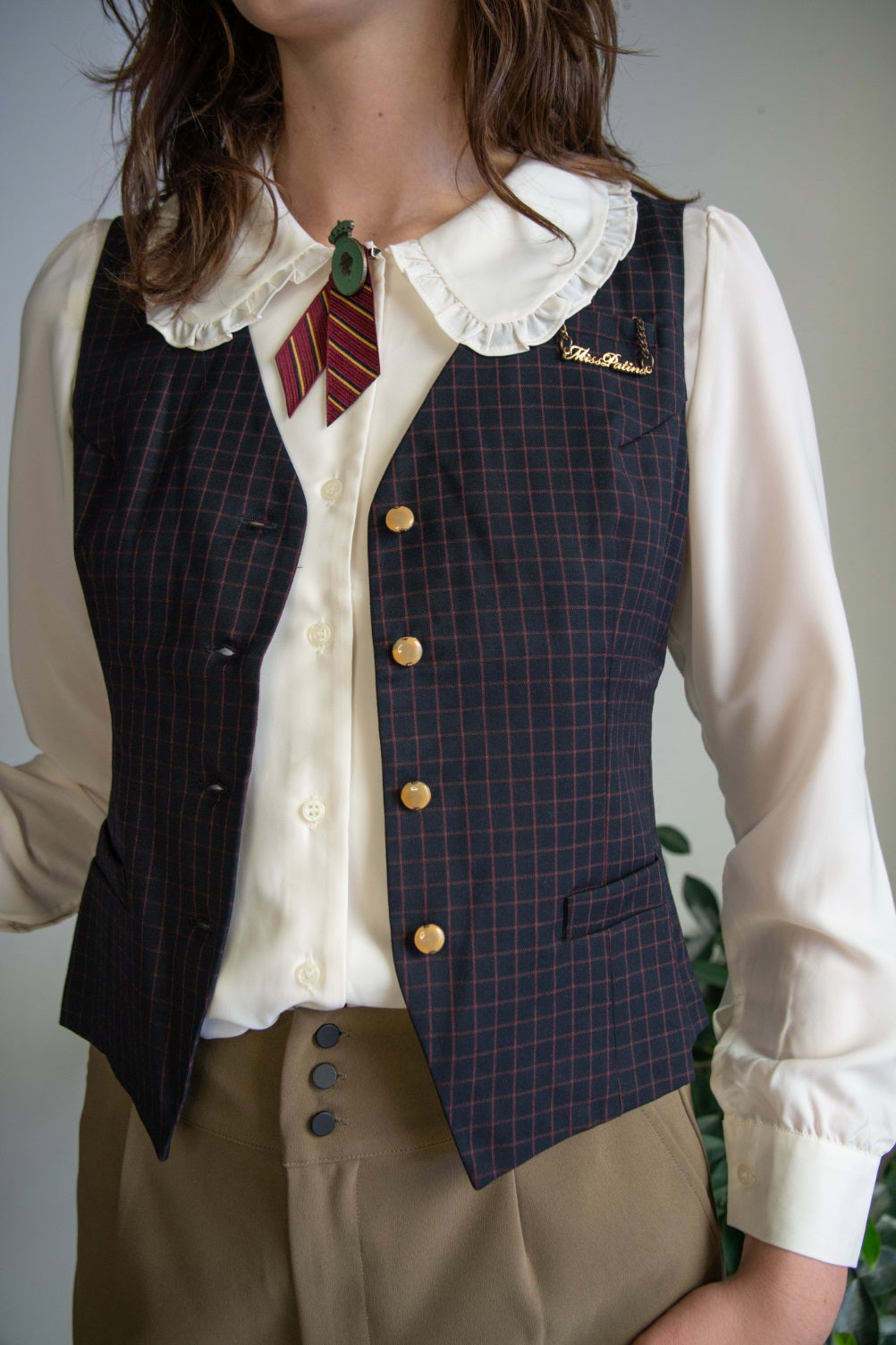 Agatha Navy Waistcoat (Petite)