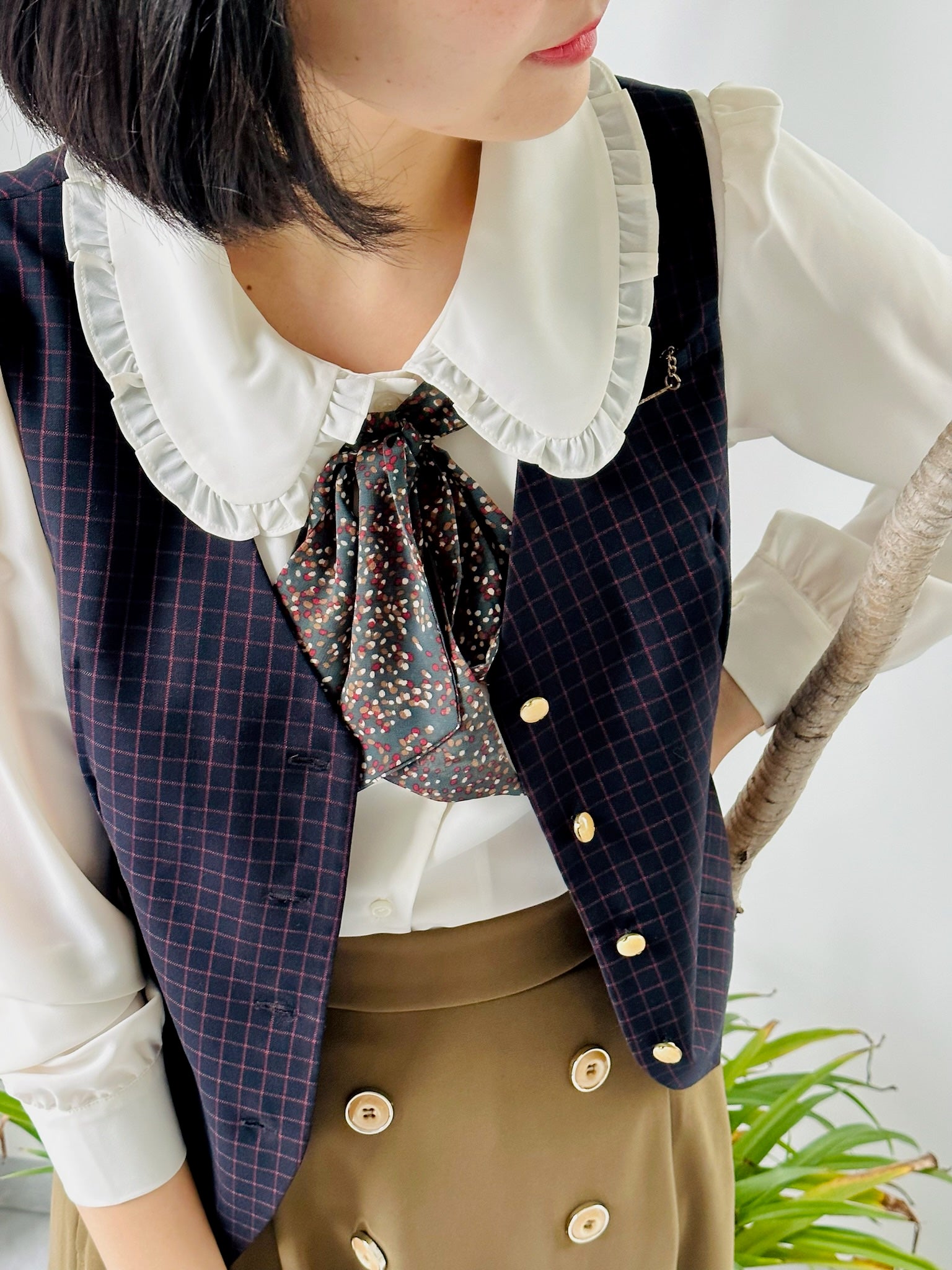 Agatha Navy Waistcoat (Petite)