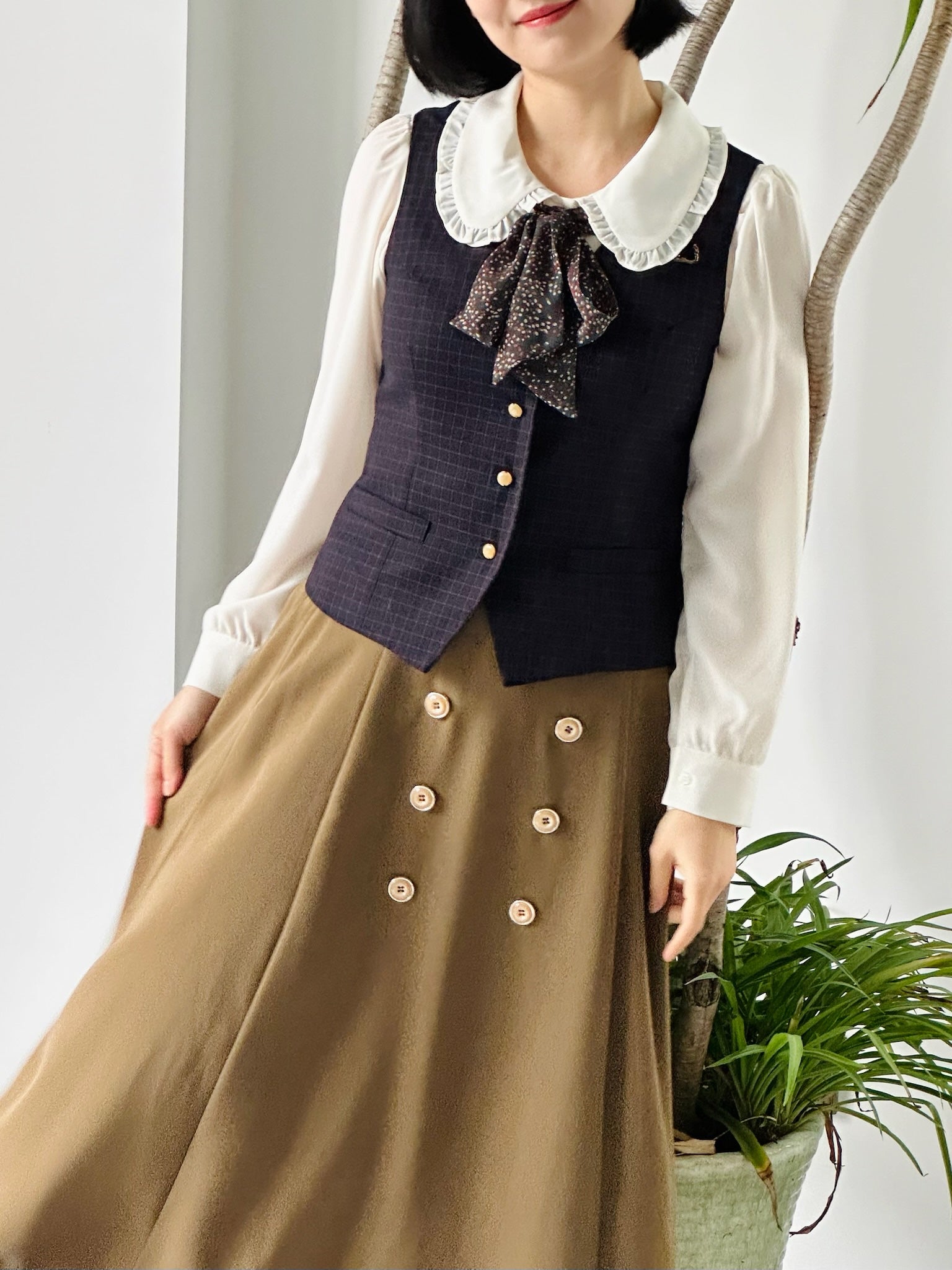 Agatha Navy Waistcoat (Petite)