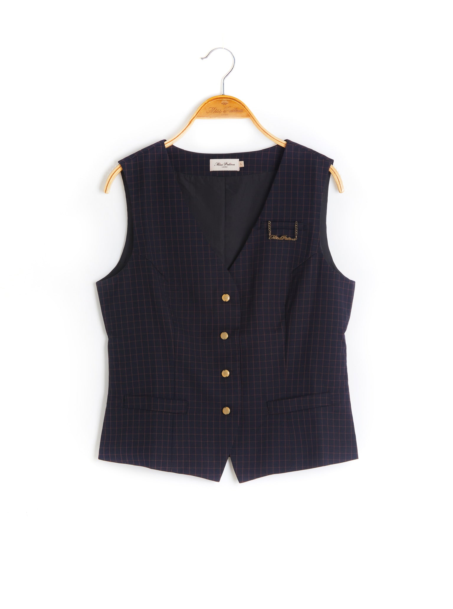 Agatha Navy Waistcoat (Petite)